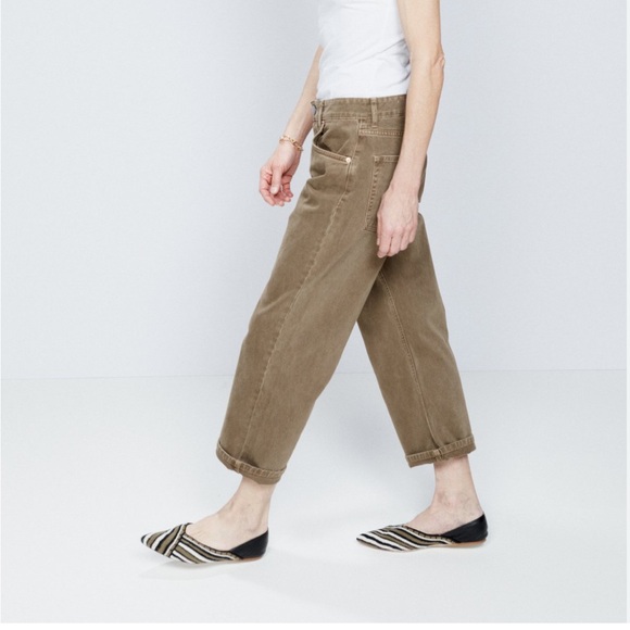 RAEY Organic Cotton Button-Fly Dad Jeans - Picture 1 of 9